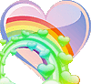 Gif animé coeur doré et fleurs